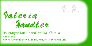 valeria handler business card